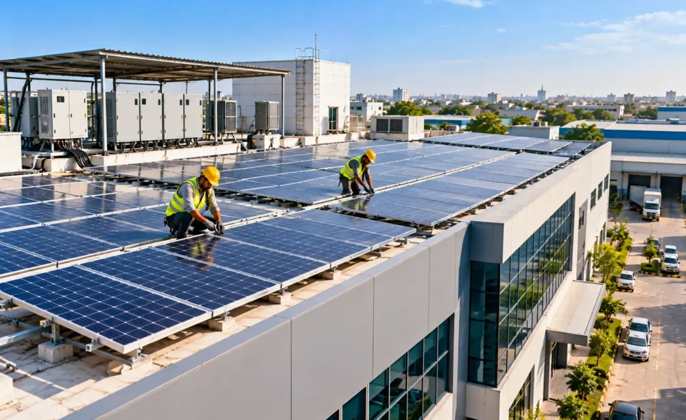 Rooftop Solar Installation at Industrial Park (1)
