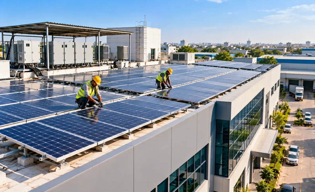 Rooftop Solar Installation at Industrial Park (1) Rooftop Solar Installation at Industrial Park (1)
